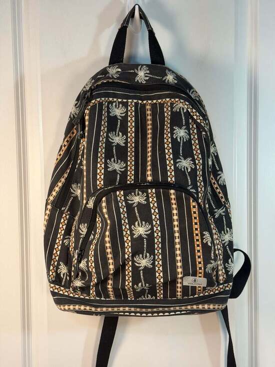 Volcom Handbags - Volcom Schoolyard Canvas Backpack Palm Tree Stripe Print
